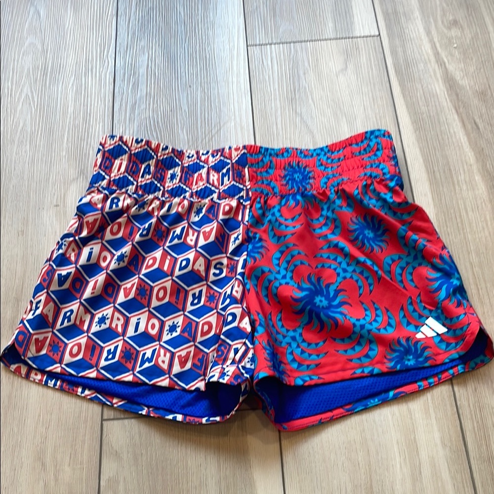 Farm Rio Adidas kid’s XL Colorful Patterned Athletic Shorts